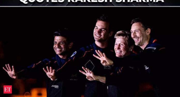 'Aaj ka bharat abhi bhi saare jahaan se acha', Shukla bids farewell from space - The Economic Times Video