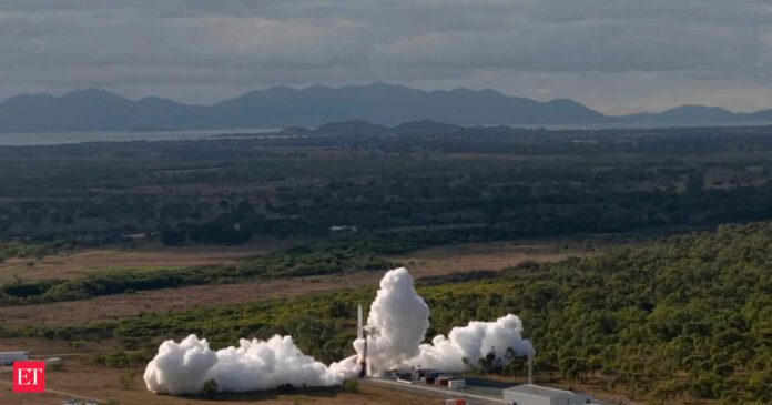 First Australian-made rocket crashes after 14 seconds of flight in failed attempt to reach orbit