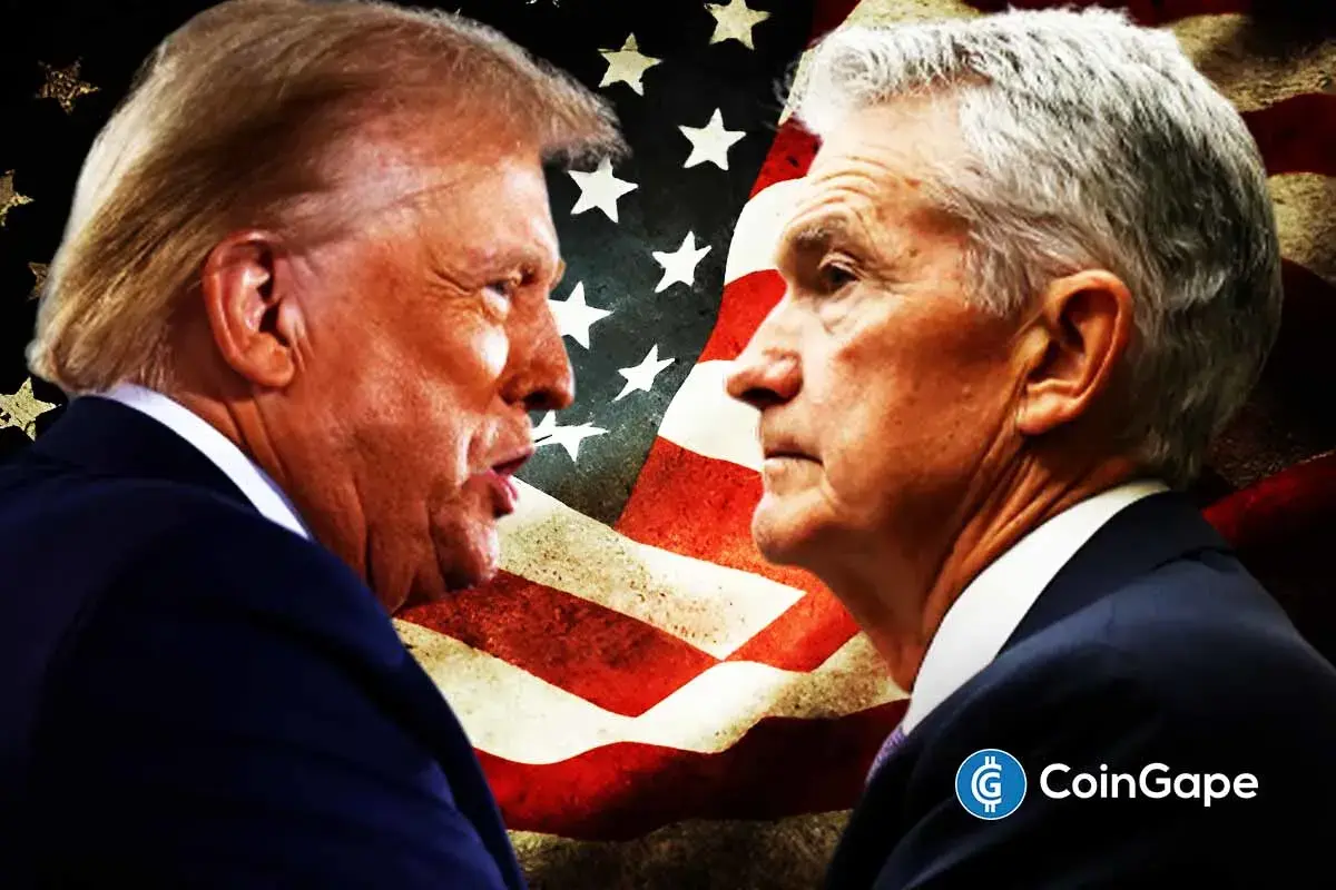 an image of Donald Trump and Jerome Powell
