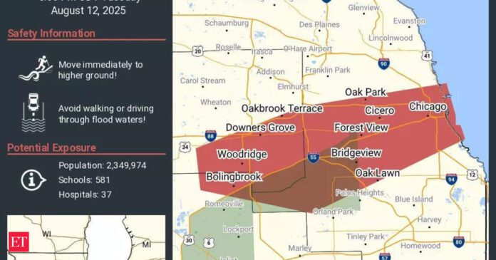 weather chicago: Chicago flash flood warning and severe storms cause flooding, road closures, and flight delays