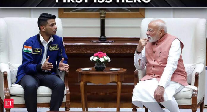 From cockpit to cosmos: PM Modi meets IAF’s first space hero Shubhanshu Shukla at 7LKM - The Economic Times Video