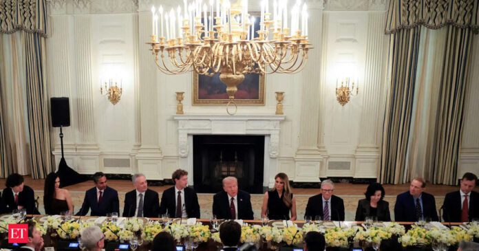 Trump hosts tech titans - but not Musk - at White House dinner
