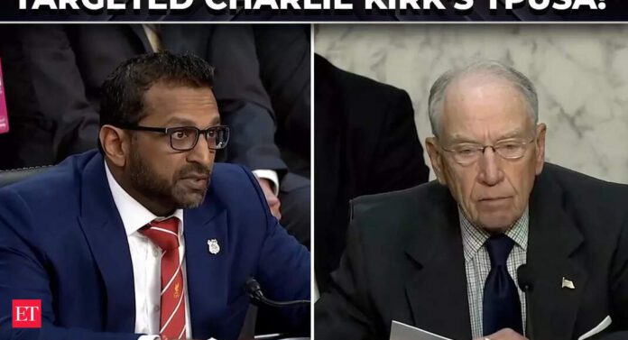 kash patel fbi: 'FBI targeted Charlie Kirk’s TPUSA…': Grassley drops 'Arctic Frost' bombshell at Kash Patel hearing - The Economic Times Video