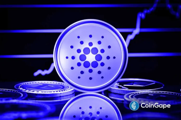 Cardano price chart showing upward wedge pattern with target of $1.65