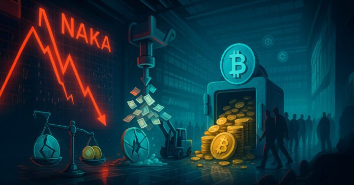 NAKA shares plunge 54% in a day, reinforcing investor exhaustion toward Bitcoin treasury companies