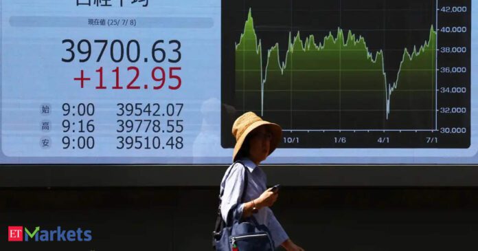 Japan's Nikkei closes at record high, benchmark JGBs slip ahead of Takaichi PM vote