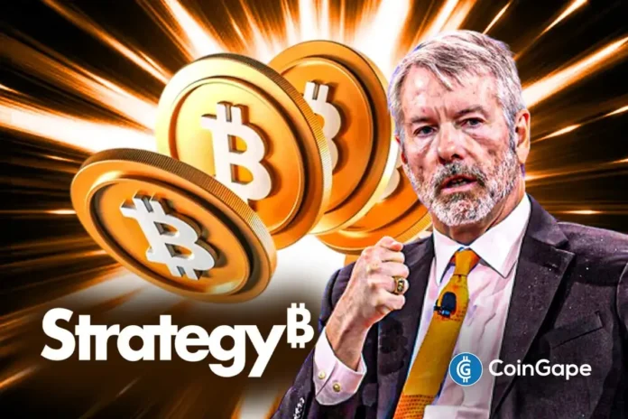 Michael-Saylors-Strategy-Adds.webp.webp Strategy Inc. continues its Bitcoin accumulation, adding 390 BTC in a $43M purchase.